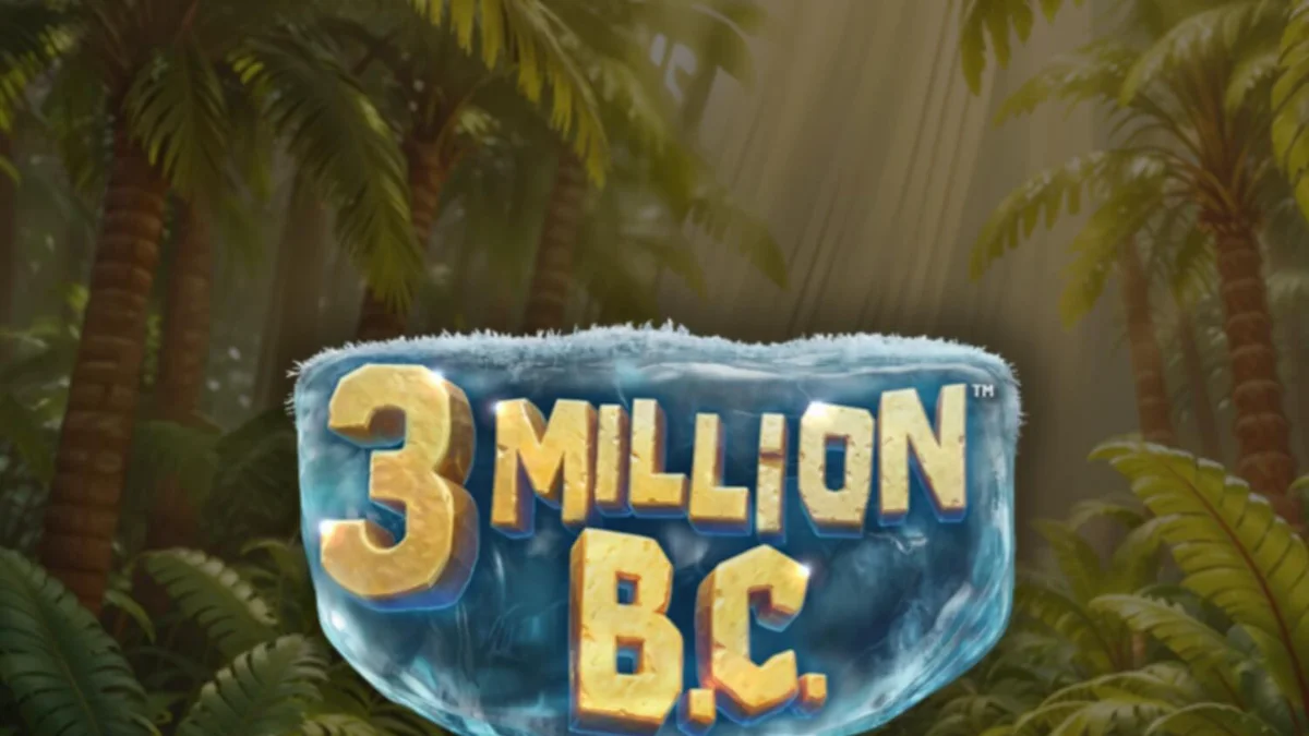 Tampilan visual slot 3 Million B.C. dengan elemen prasejarah dan roda jackpot.